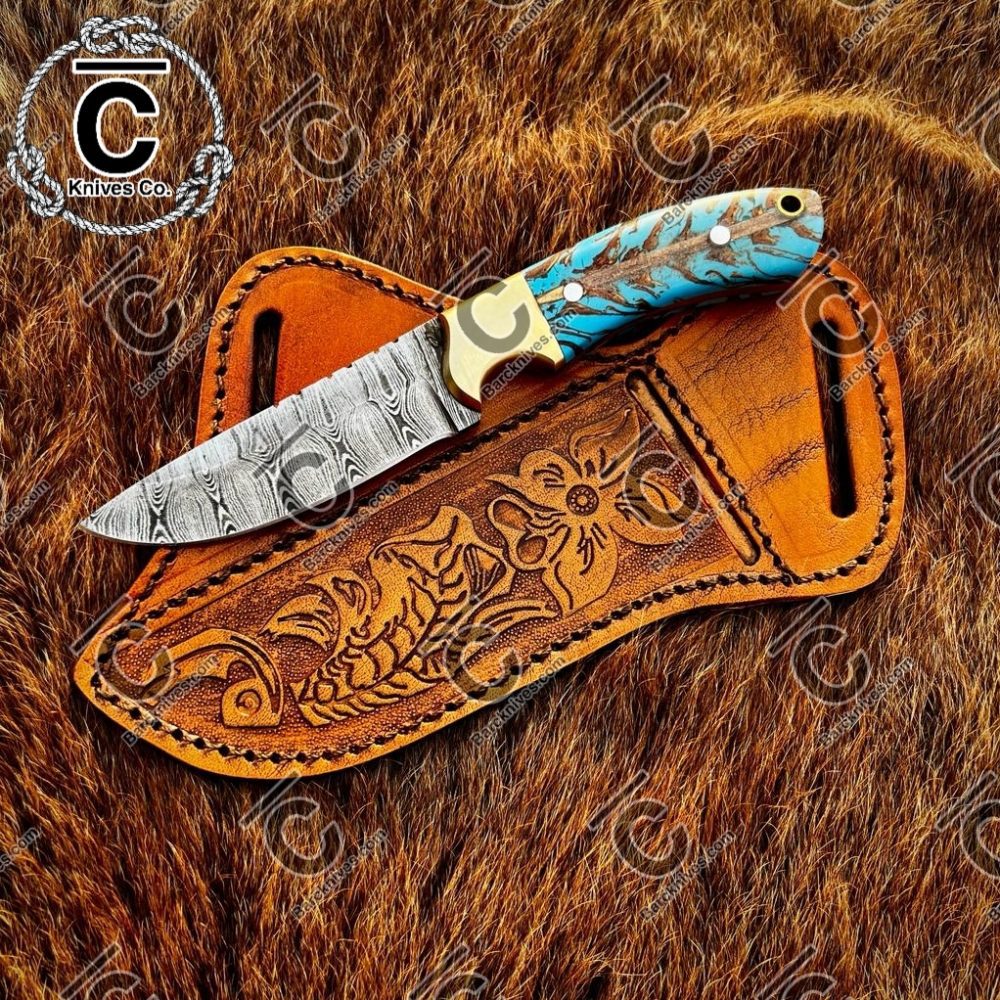 Handmade pinecone resin knife