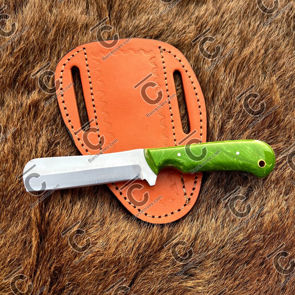 Handmade Bull Cutter with Leather Sheath