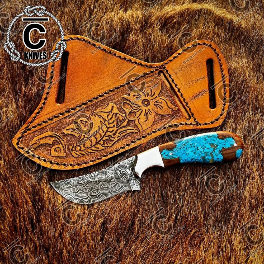Handmade Cowboy Knife With Leather Sheath