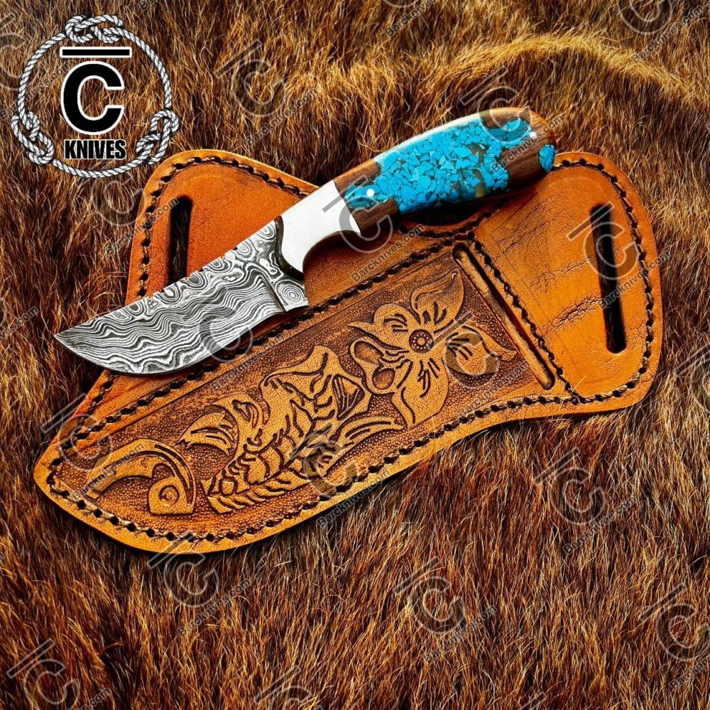 Handmade Cowboy Knife With Leather Sheath